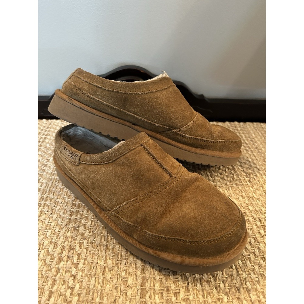 Koolaburra UGG Graisen Chestnut Suede Shearling Slippers Women Sz 9 Clog Shoe